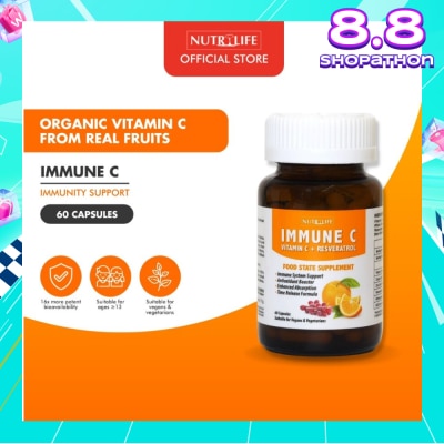 NUTRILIFE Immune C Vitamin C + Resveratrol 60 Caps