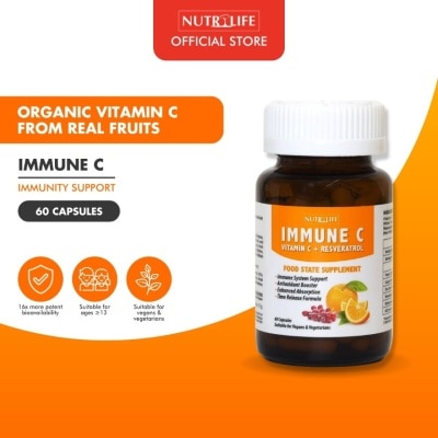 NUTRILIFE Immune C Vitamin C + Resveratrol 60 Caps