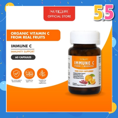NUTRILIFE Immune C Vitamin C + Resveratrol 60 Caps