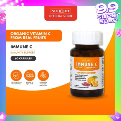 NUTRILIFE Immune C Vitamin C + Resveratrol 60 Caps