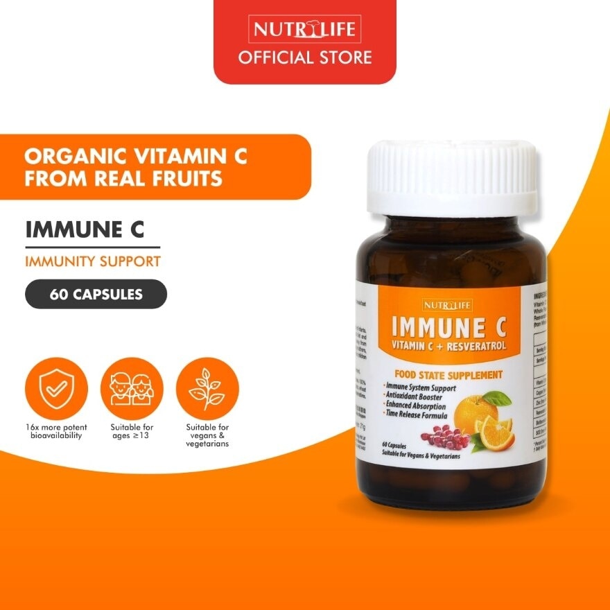 Immune C Vitamin C + Resveratrol 60 Caps