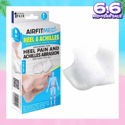 AIRFIT MEDI Breathable Protectors Heel & Achilles Set (For Heel Pain & Achilles Abrasion) 1s