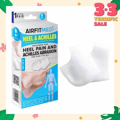 AIRFIT MEDI Breathable Protectors Heel & Achilles Set (For Heel Pain & Achilles Abrasion) 1s