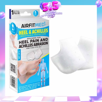AF MEDI - Breathable Protectors Heel & Achilles Set (For Heel Pain & Achilles Abrasion) 1s