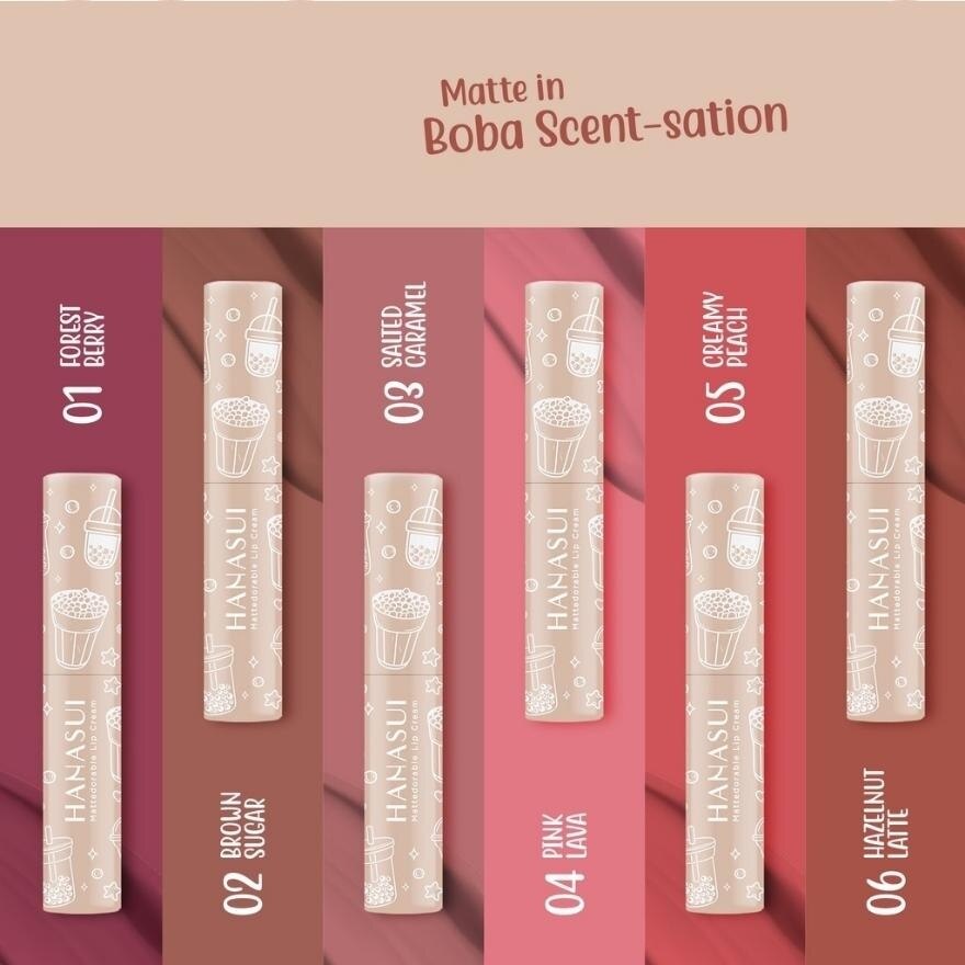 HANASUI Mattedorable Lip Cream (01 Forest Berry), Long Lasting