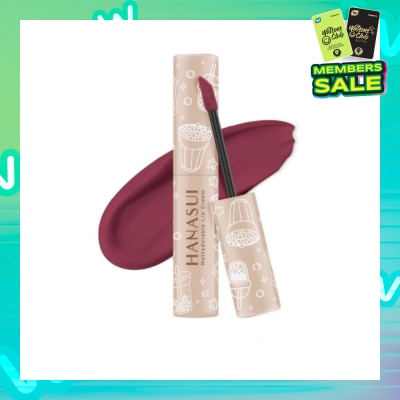 HANASUI Mattedorable Lip Cream (01 Forest Berry), Long Lasting, Lightweight, Non Drying 4g