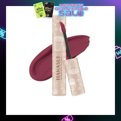 HANASUI Mattedorable Lip Cream (01 Forest Berry), Long Lasting, Lightweight, Non Drying 4g