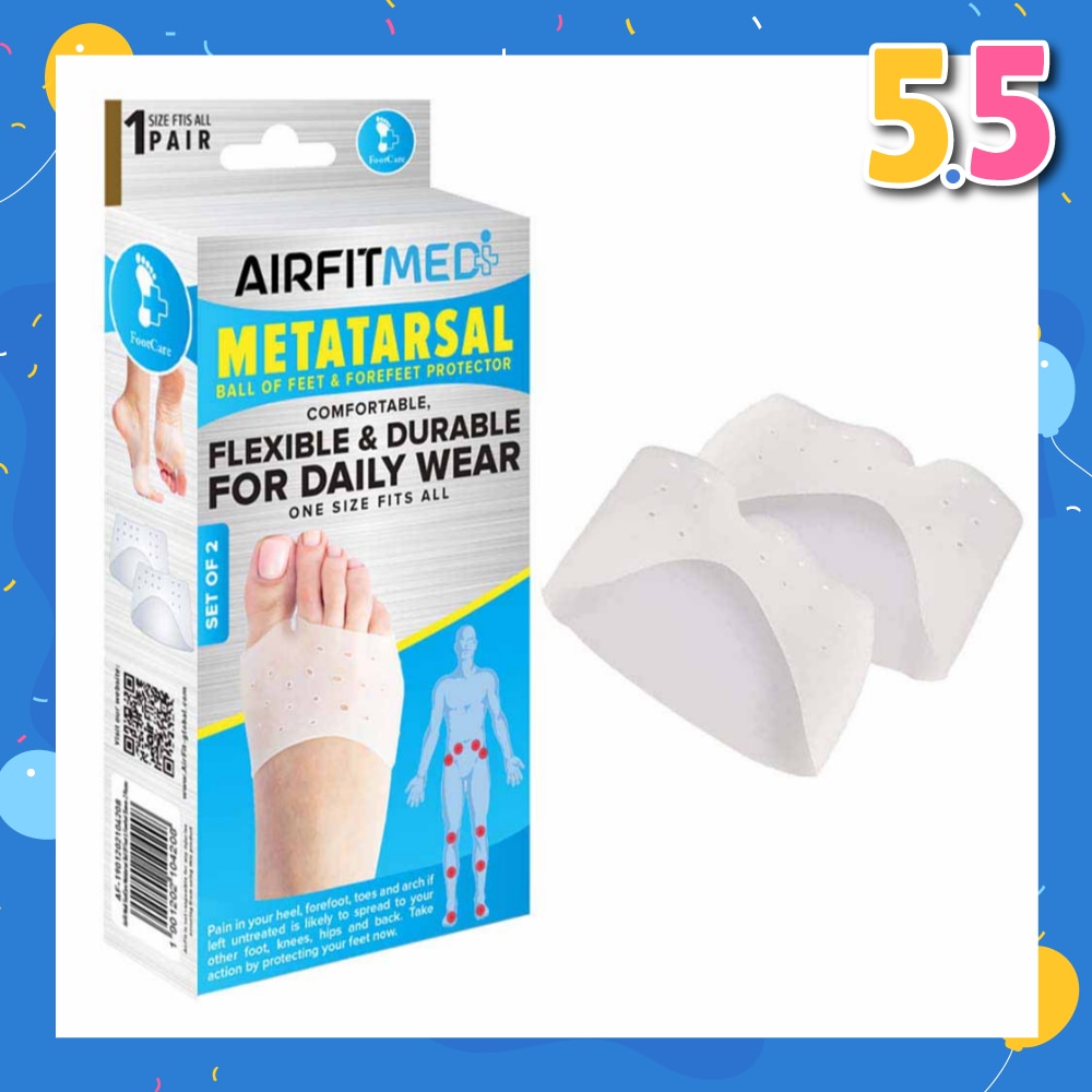 Metatarsal Ball Of Feet & Forefeet Protector Set (For Daily Wear) 1s