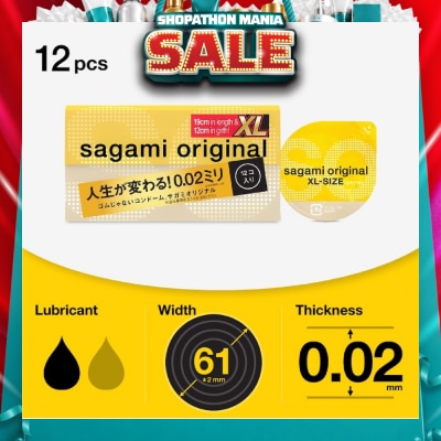 SAGAMI - Original 0.02 XL Size Condom 12s