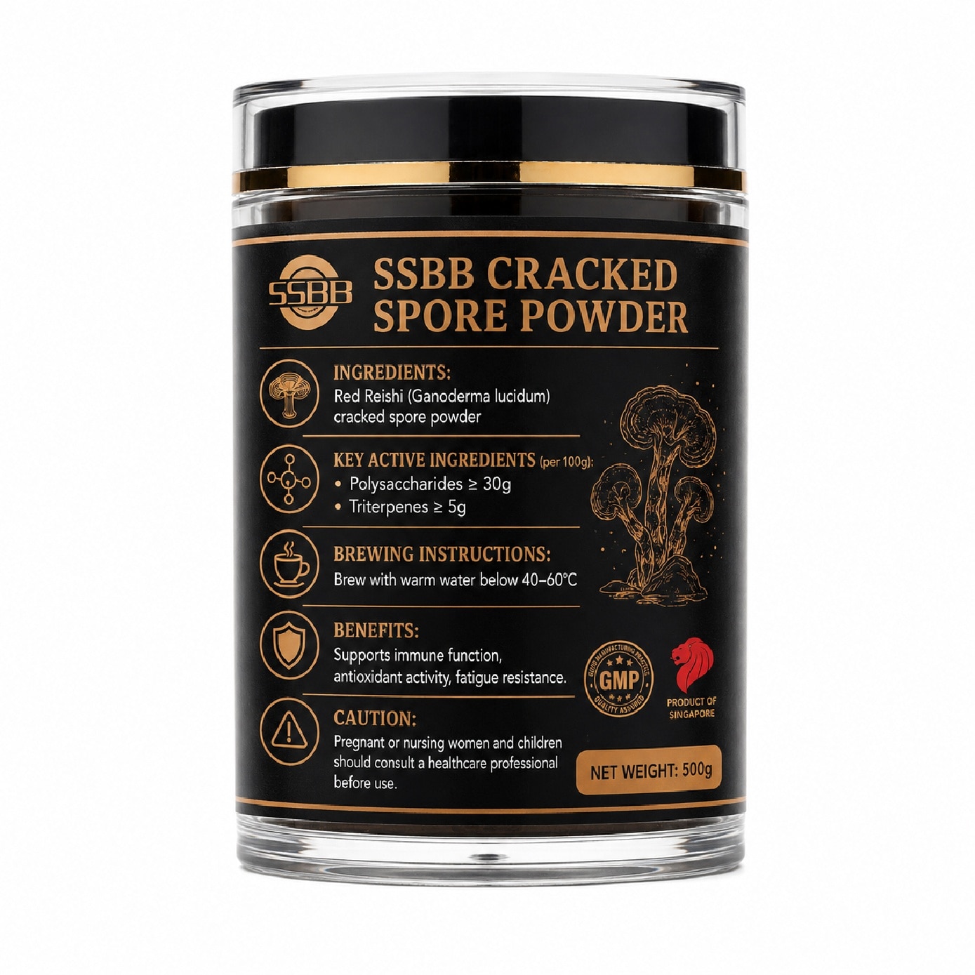 Chi Lingzhi Cracked Spore Powder 500g