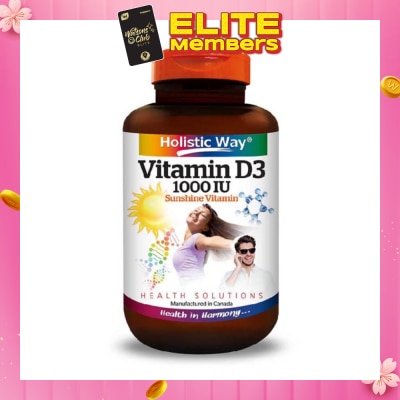 HOLISTIC WAY Vitamin D3 1000IU Capsules 100s