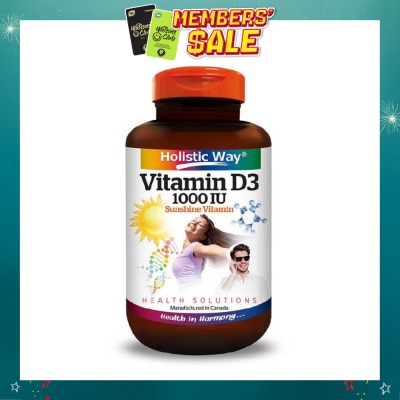 HOLISTIC WAY - Vitamin D3 1000IU Capsules 100s