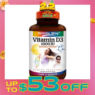 HOLISTIC WAY Vitamin D3 1000IU Capsules 100s