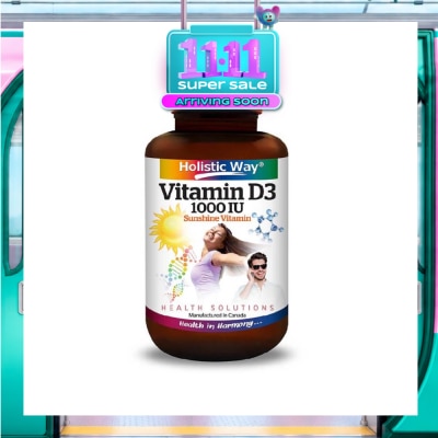 HOLISTIC WAY Vitamin D3 1000IU Capsules 100s image