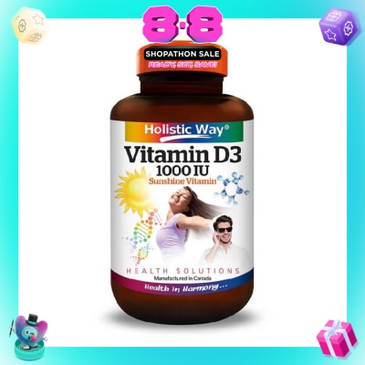 HOLISTIC WAY - Vitamin D3 1000IU Capsules 100s