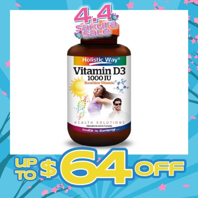 HOLISTIC WAY - Vitamin D3 1000IU Capsules 100s