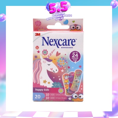 3M - Nexcare Happy Kids Magic (Fun And Thin Plasters For Your Kid's Cuts, Scrapes Or Grazes) 20s