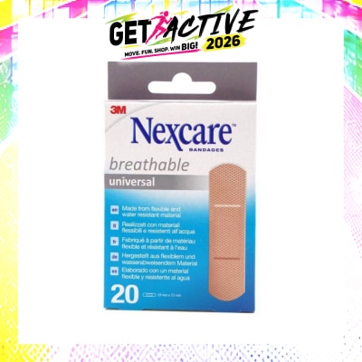 3M - Nexcare Universal Breathable Plasters (Protect Minor Wounds Like Scrapes, Cuts During Daily Activities) 20s image