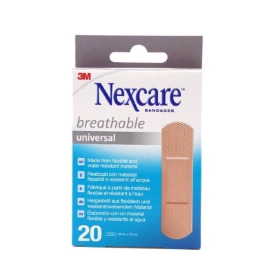 3M Nexcare Universal Breathable Plasters (Protect Minor Wounds Like Scrapes, Cuts During Daily Activities) 20s