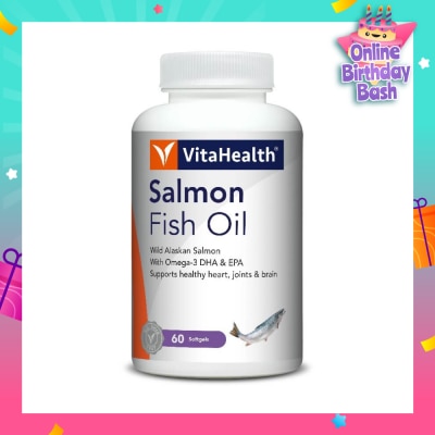 VITAHEALTH Salmon Fish Oil (Supports Skin, Heart, Joints And Brain Health) 60s
