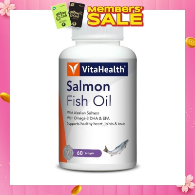 VITAHEALTH Salmon Fish Oil (Supports Skin, Heart, Joints And Brain Health) 60s