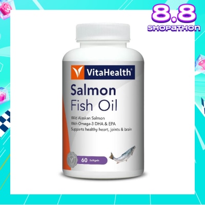 VITAHEALTH Salmon Fish Oil (Supports Skin, Heart, Joints And Brain Health) 60s