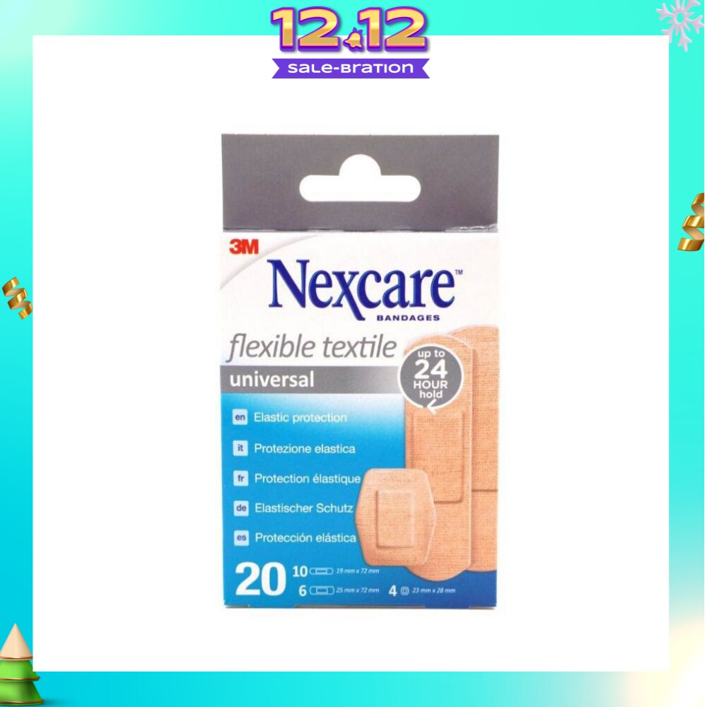 Nexcare Universal Flexible Textile Plasters (Protect Minor Wounds From Contamination) 20s