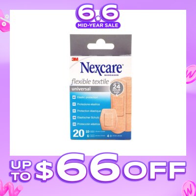 3M - Nexcare Universal Flexible Textile Plasters (Protect Minor Wounds From Contamination) 20s
