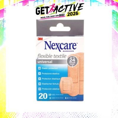 3M - Nexcare Universal Flexible Textile Plasters (Protect Minor Wounds From Contamination) 20s image