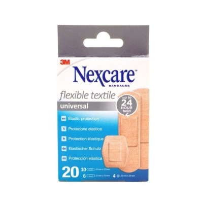 3M Nexcare Universal Flexible Textile Plasters (Protect Minor Wounds From Contamination) 20s