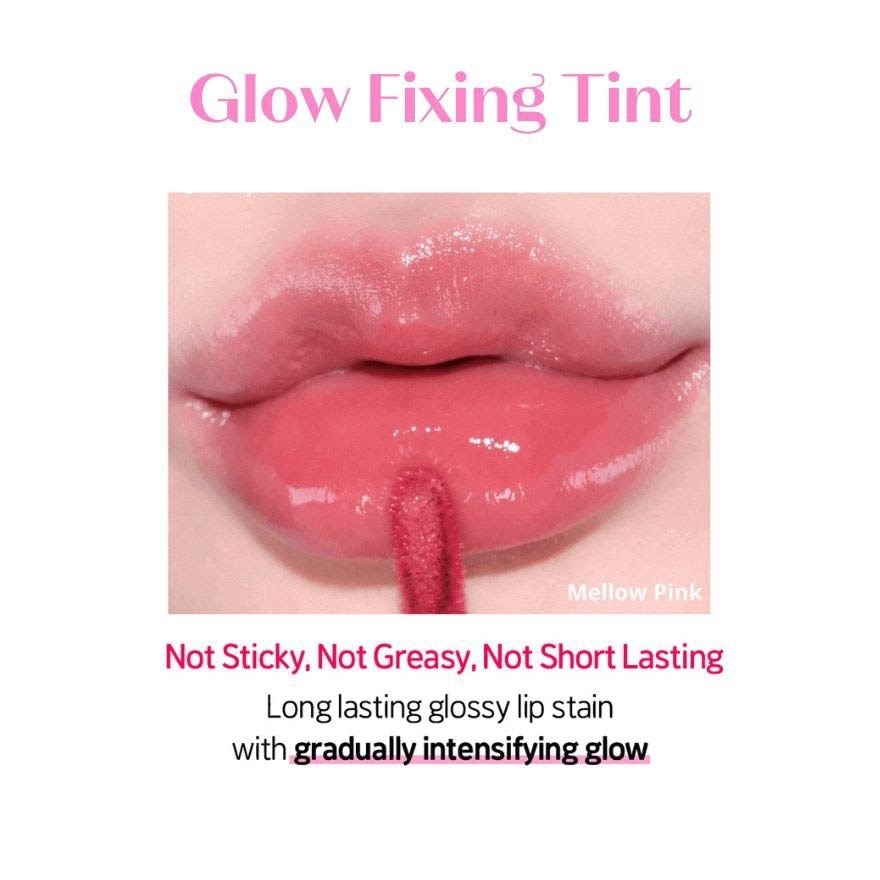 Glow Fixing Tint (02 Mellow Pink), Moisturizing Lip Stain With A Glossy Shine Finish, Gently Fills Up With Comfortable Moisture 3.8g