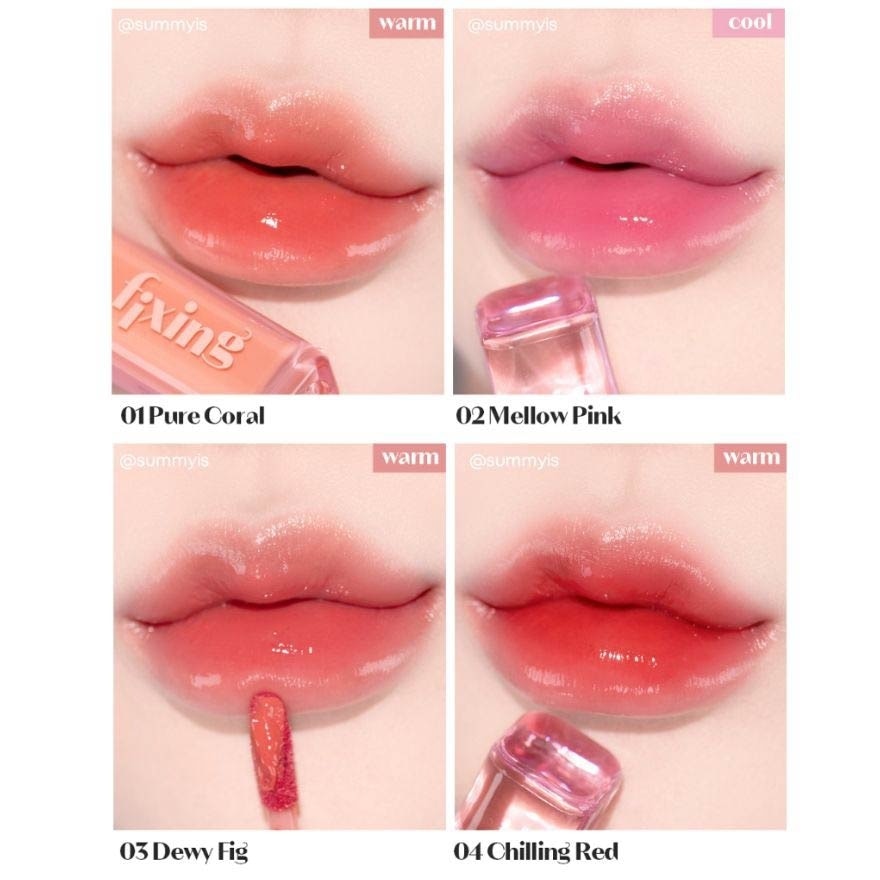 Glow Fixing Tint (02 Mellow Pink), Moisturizing Lip Stain With A Glossy Shine Finish, Gently Fills Up With Comfortable Moisture 3.8g