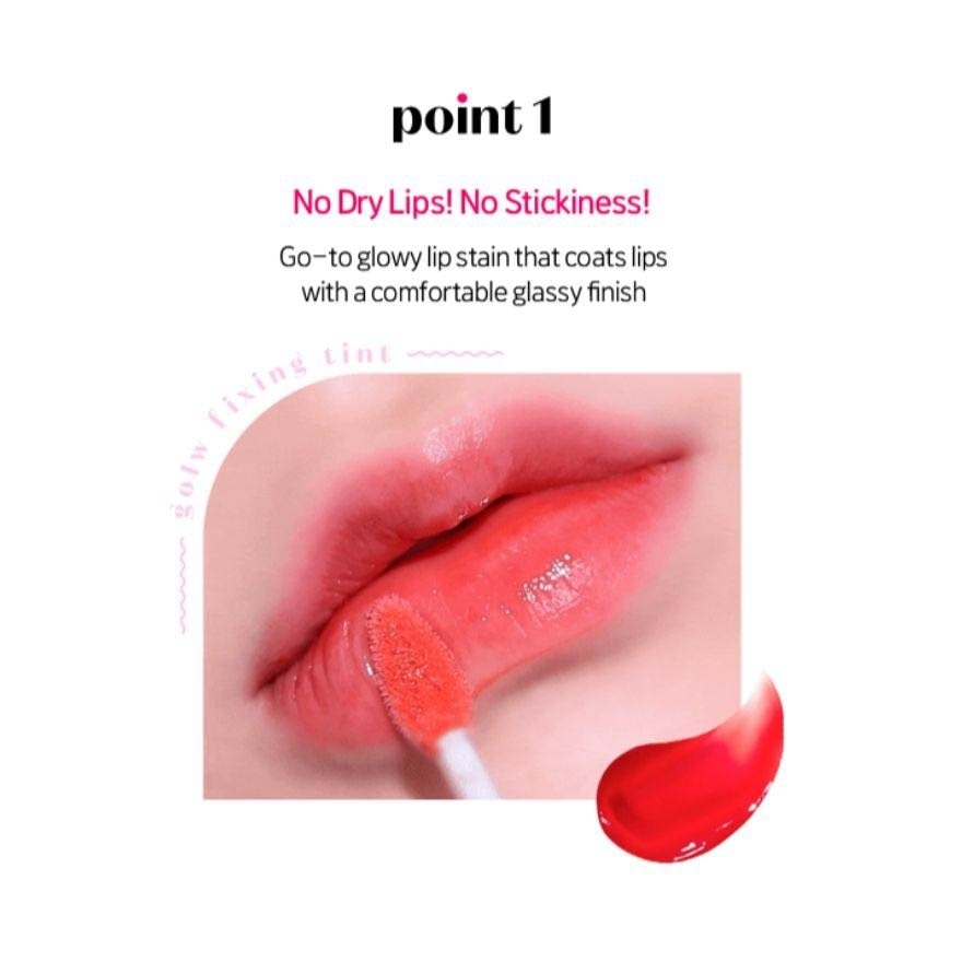 Glow Fixing Tint (02 Mellow Pink), Moisturizing Lip Stain With A Glossy Shine Finish, Gently Fills Up With Comfortable Moisture 3.8g