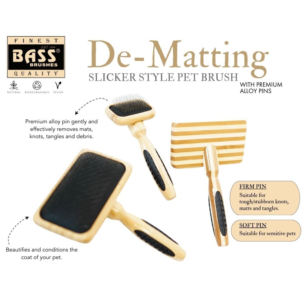 De-matting Slicker Style Pet Brush Soft Pin M 1s
