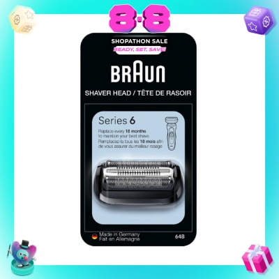 BRAUN - Series 6 64B Replacement Shaving Head Cassette 1s