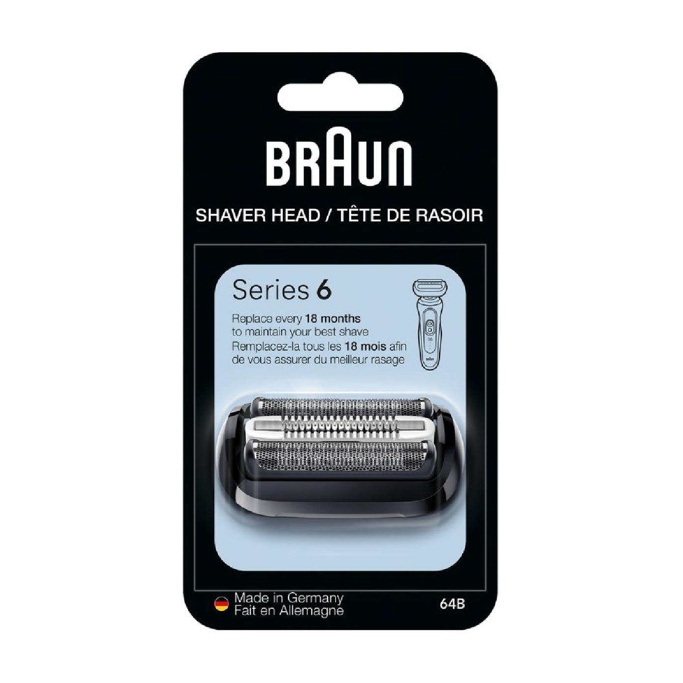 Series 6 64B Replacement Shaving Head Cassette 1s
