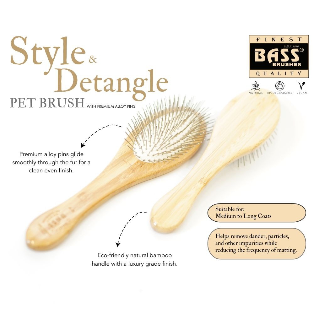 Bass Style & Detangle L Pet Brush 1s
