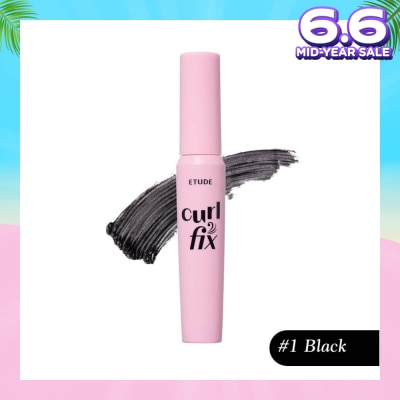 ETUDE Curl Fix Mascara (01 Black), Triple Proof Mascara, Uncurling Proof, Water Proof, Smudge Proof 8g