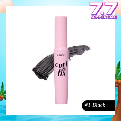 ETUDE Curl Fix Mascara (01 Black), Triple Proof Mascara, Uncurling Proof, Water Proof, Smudge Proof 8g