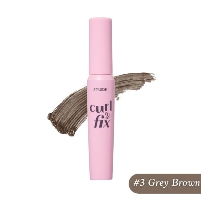 ETUDE Curl Fix Mascara (03 Grey Brown), Triple Proof Mascara, Uncurling Proof, Water Proof, Smudge Proof 8g