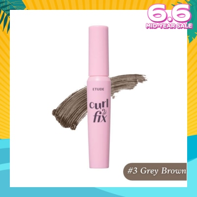 ETUDE Curl Fix Mascara (03 Grey Brown), Triple Proof Mascara, Uncurling Proof, Water Proof, Smudge Proof 8g