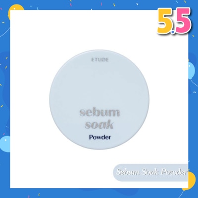 ETUDE Sebum Soak Powder (Removes Excess Shine Without Drying Out Your Face, Creating Glowing Skin All Day Long) 5g