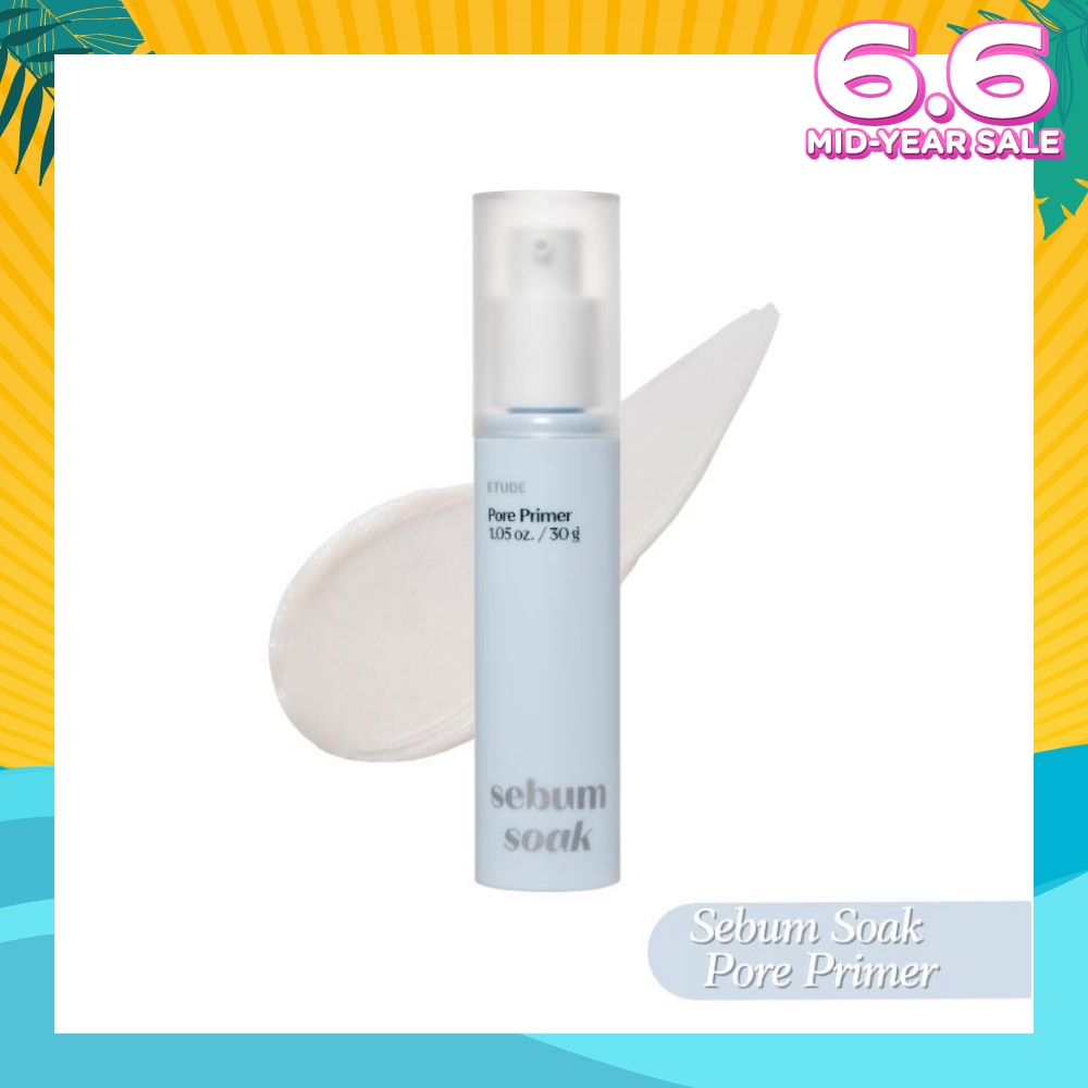 Sebum Soak Pore Primer (Oil Free, Long Lasting Makeup Base With Pore Coverage) 30g