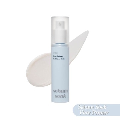 ETUDE Sebum Soak Pore Primer (Oil Free, Long Lasting Makeup Base With Pore Coverage) 30g