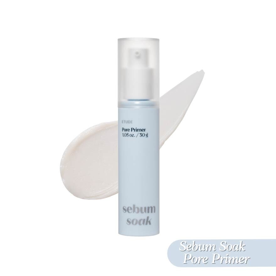 Sebum Soak Pore Primer (Oil Free, Long Lasting Makeup Base With Pore Coverage) 30g