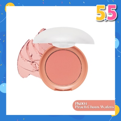 ETUDE Lovely Cookie Blusher PK004 Peach Choux Wafers (For Bright + Natural look) 4g