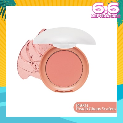 ETUDE Lovely Cookie Blusher PK004 Peach Choux Wafers (For Bright + Natural look) 4g