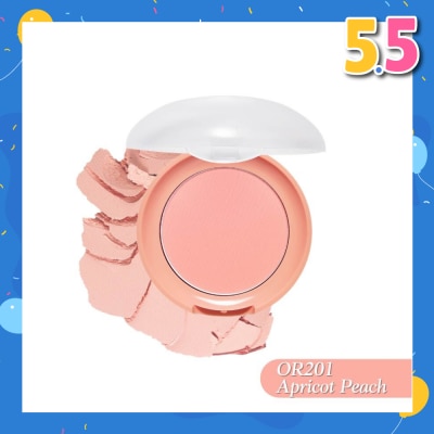 ETUDE Lovely Cookie Blusher (OR201 Apricot Peach), Long Lasting Blusher With Sebum Control For Bright, Natural Look 4g