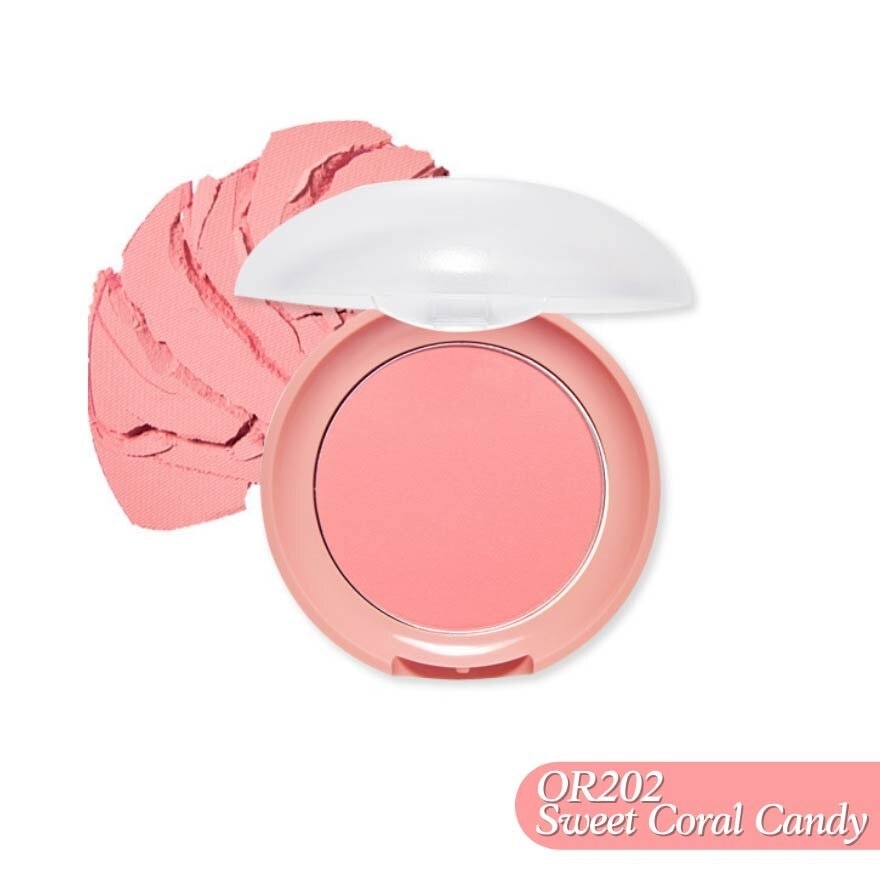 Lovely Cookie Blusher (OR202 Sweet Coral), Long Lasting Blusher With Sebum Control For Bright, Natural Look 4g