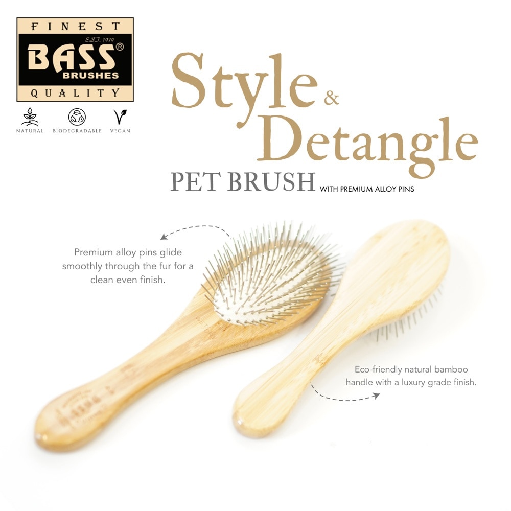 Bass Style & Detangle M Pet Brush 1s
